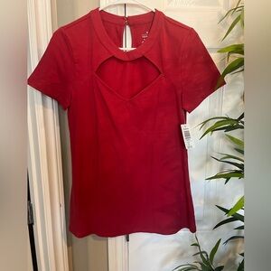 Torrid Short sleeve Top with Cute Cut Out